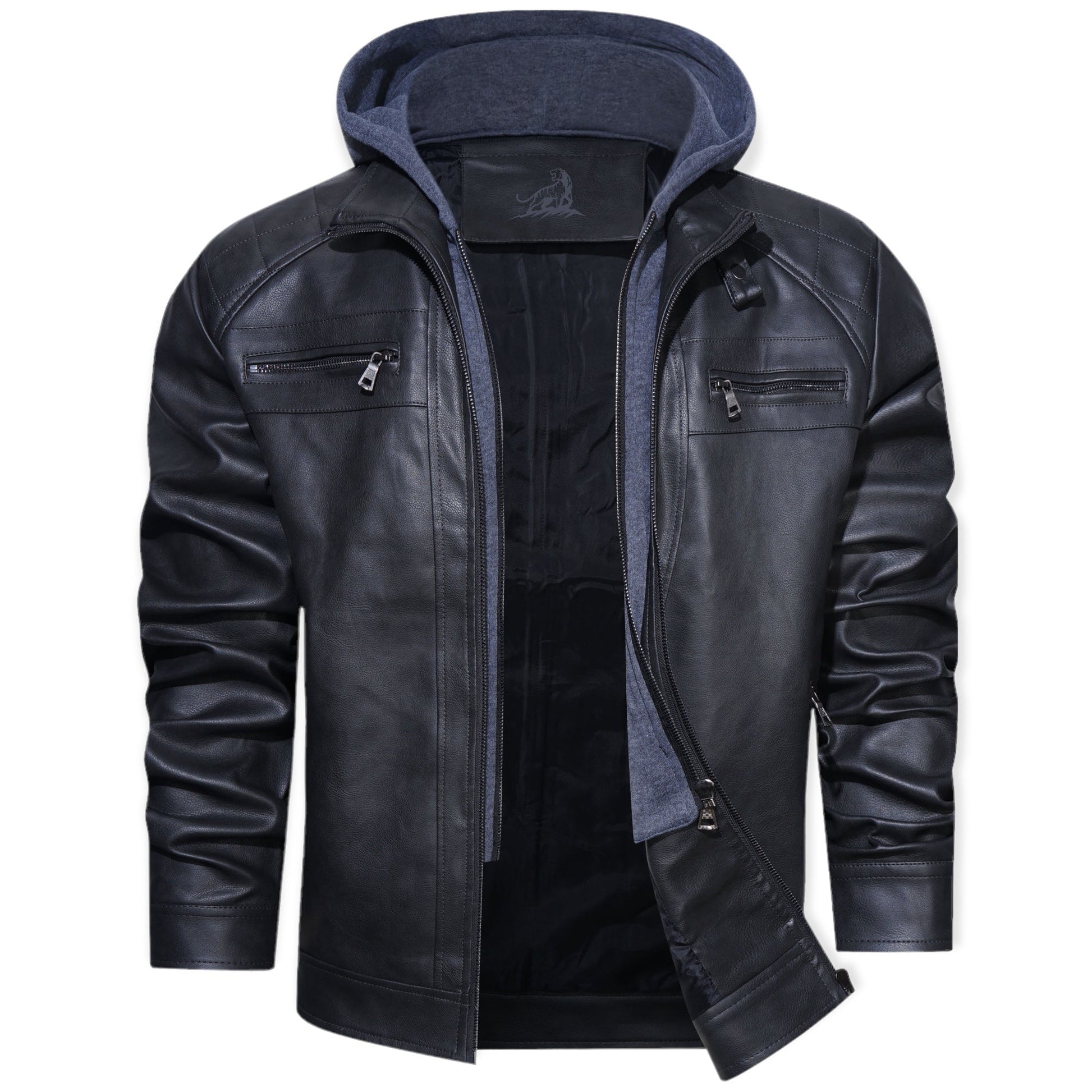 Chaqueta Hombre de Cuero Exterior con Capucha - Mavetta