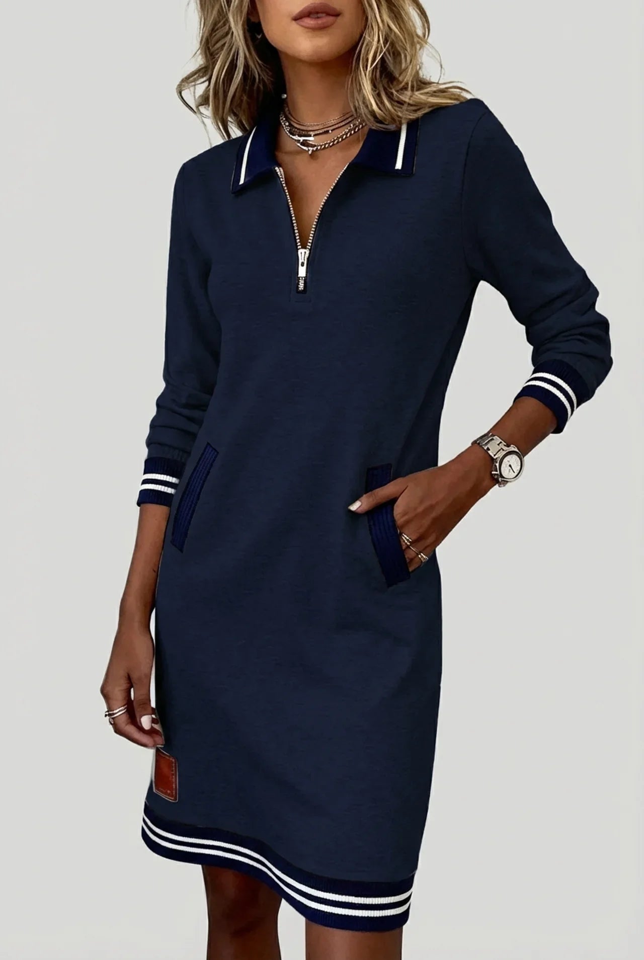 Vestido Elegante Mujer Ajuste Clásico