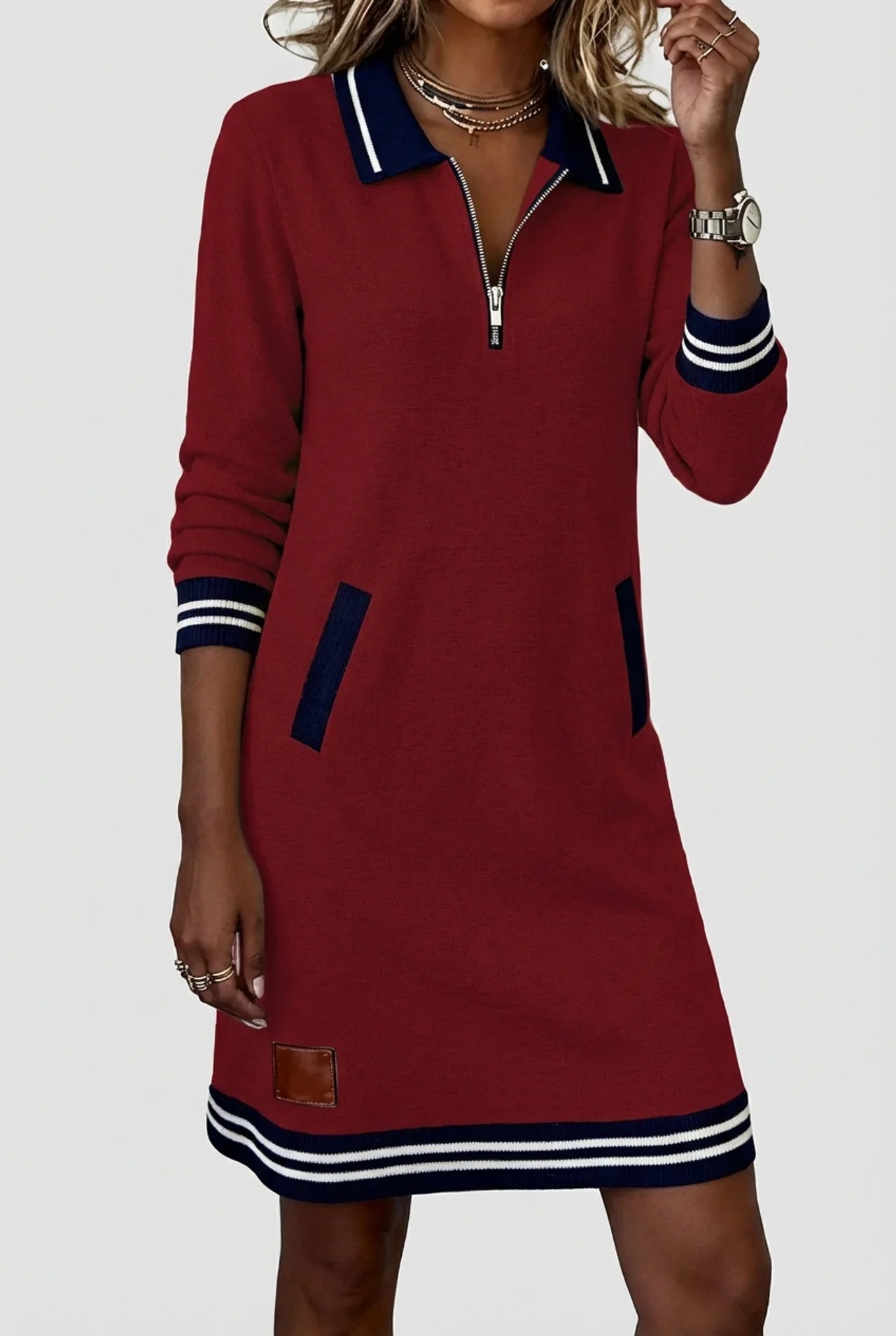 Vestido Elegante Mujer Ajuste Clásico