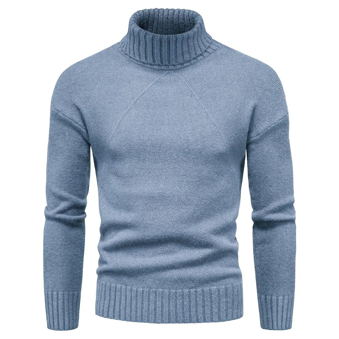 Suéter Hombre de Punto Casual Cuello Alto