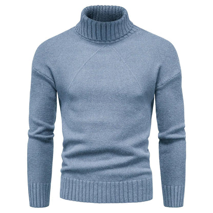 Suéter Hombre de Punto Casual Cuello Alto