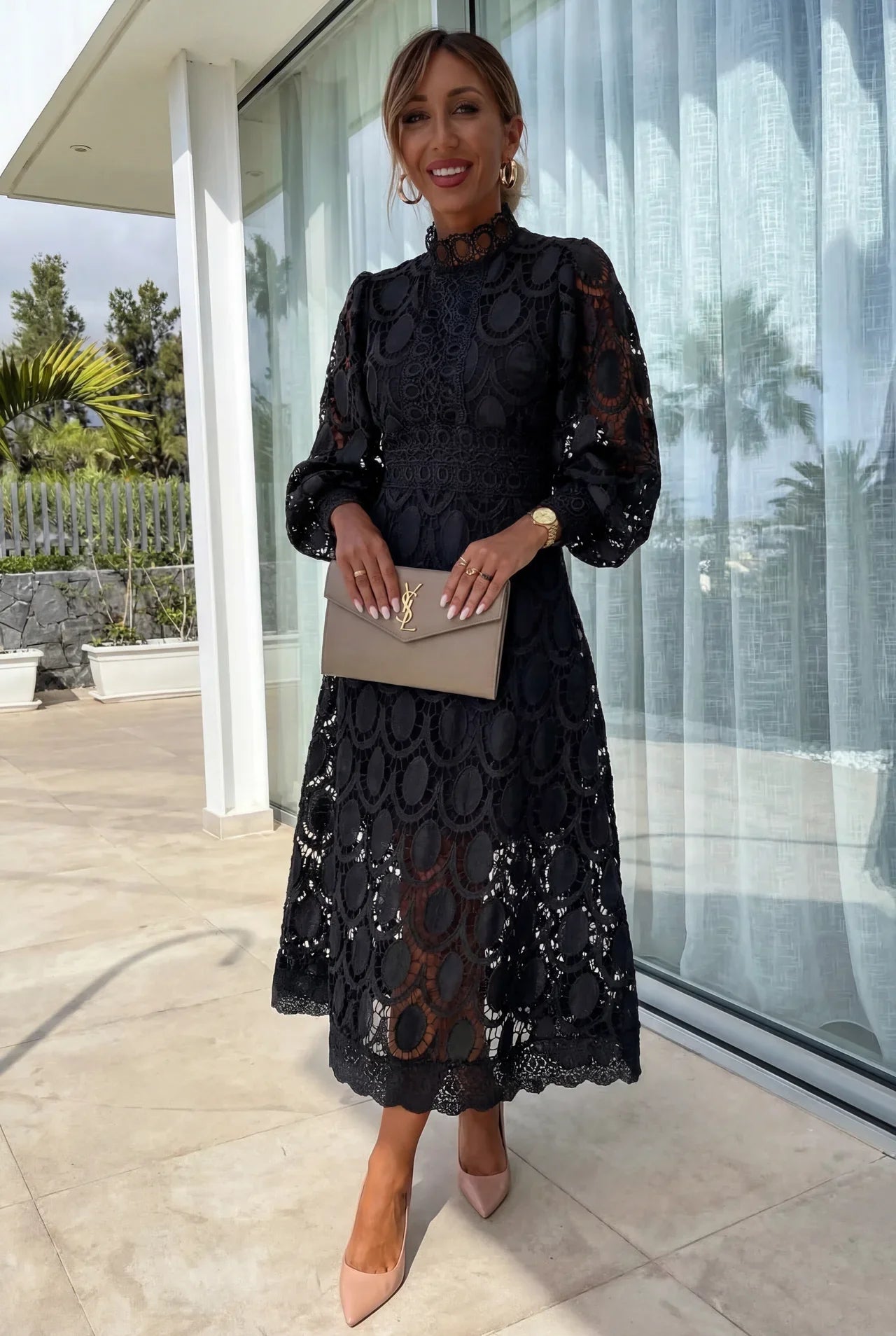 Vestido Mujer de Encaje Ajuste Romántico