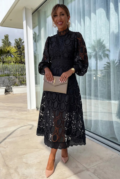Vestido Mujer de Encaje Ajuste Romántico