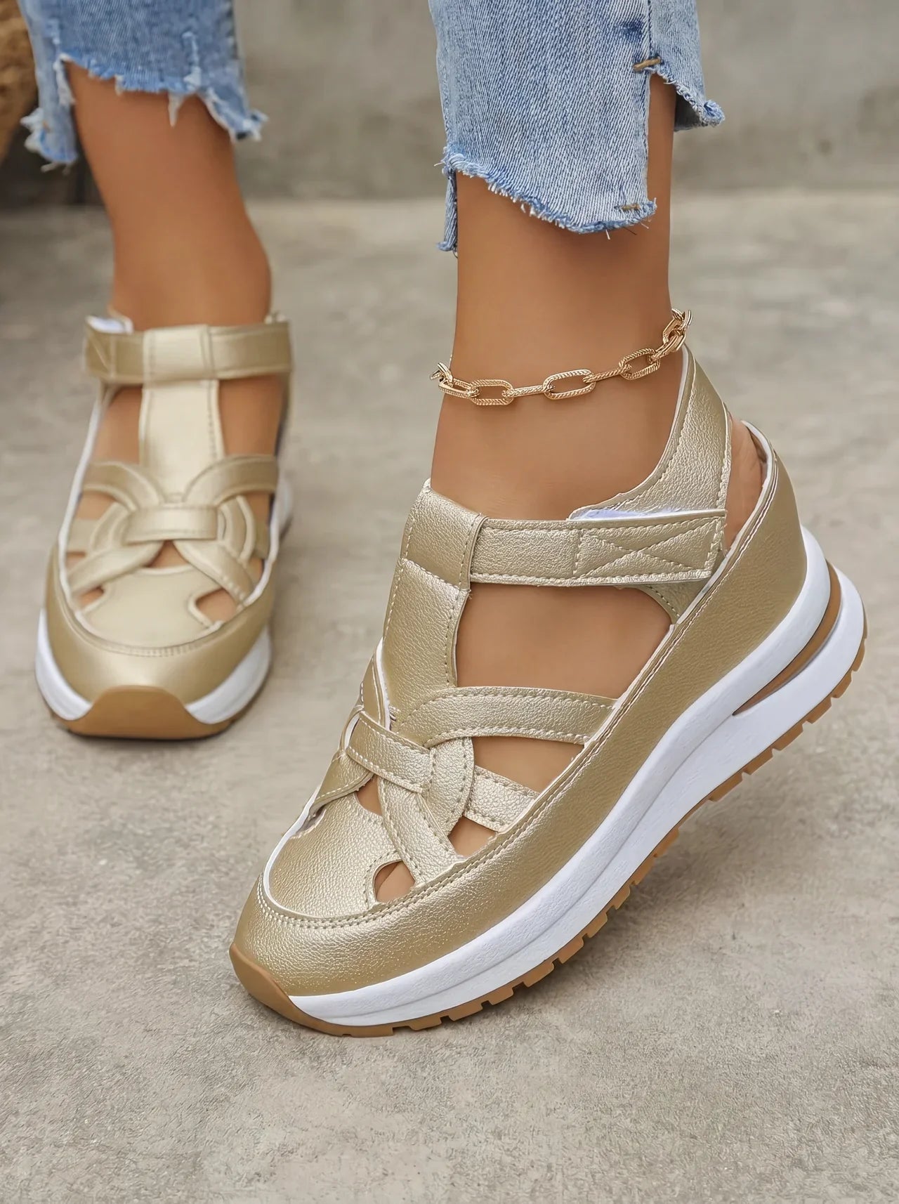 Sandalias Mujer de Cuña Comodas Ajuste Confortable
