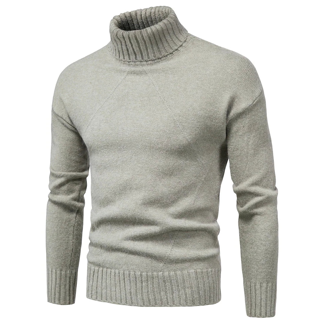 Suéter Hombre de Punto Casual Cuello Alto