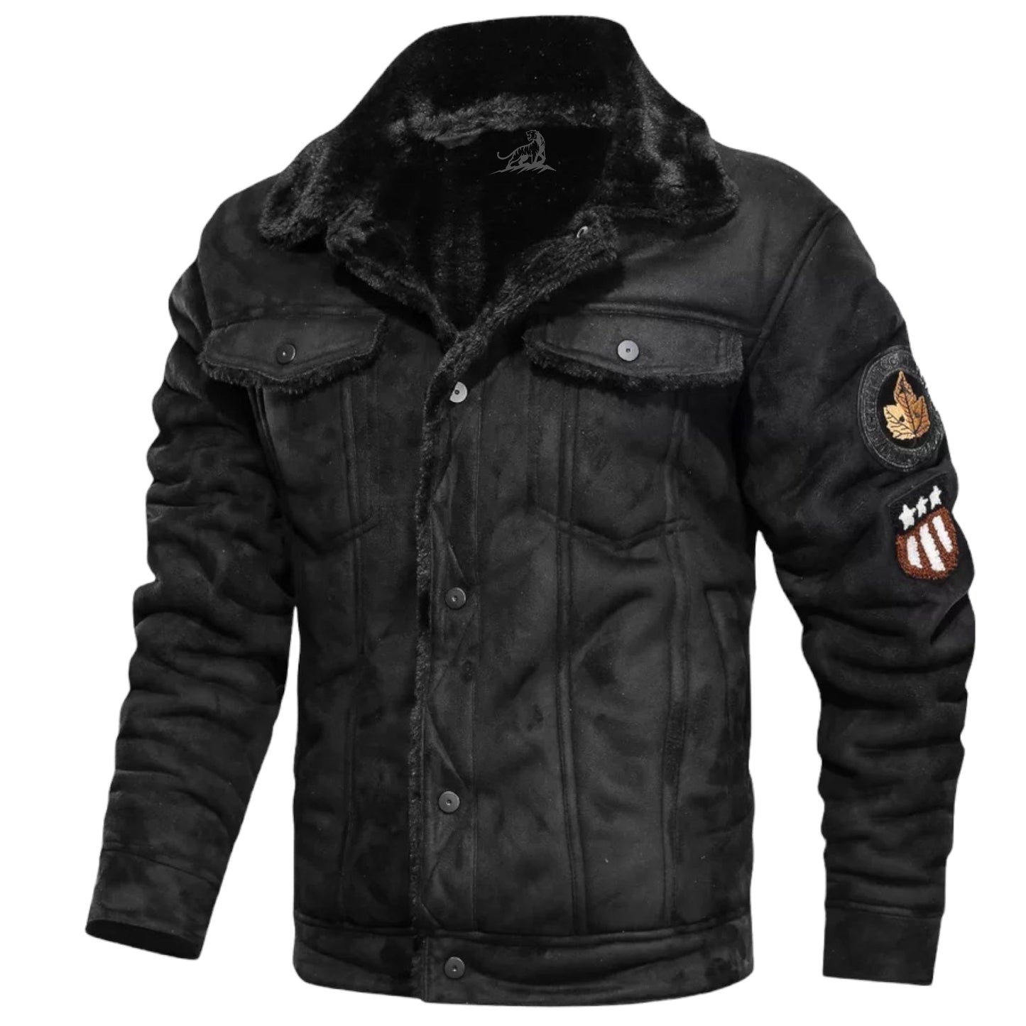 Abrigo Hombre estilo Retro con Forro de Felpa