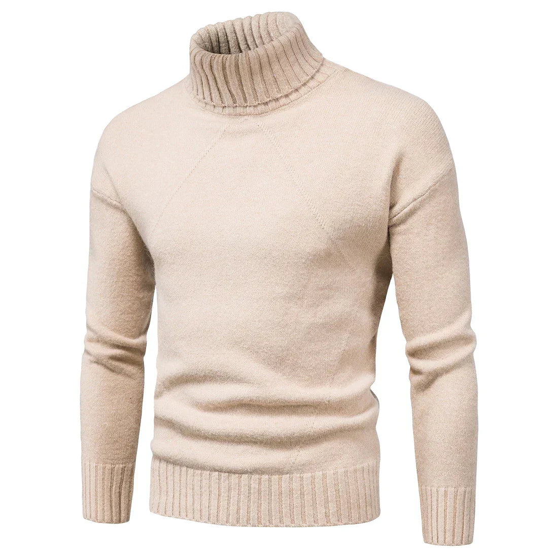 Suéter Hombre de Punto Casual Cuello Alto
