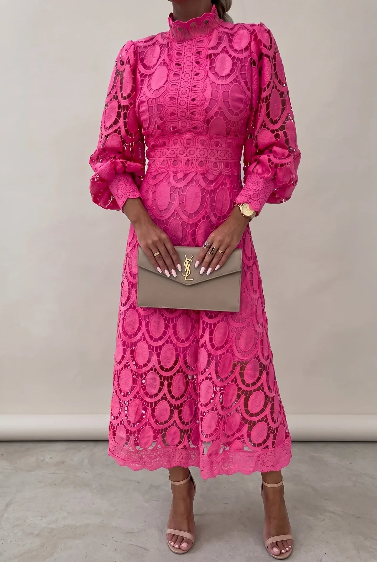 Vestido Mujer de Encaje Ajuste Romántico