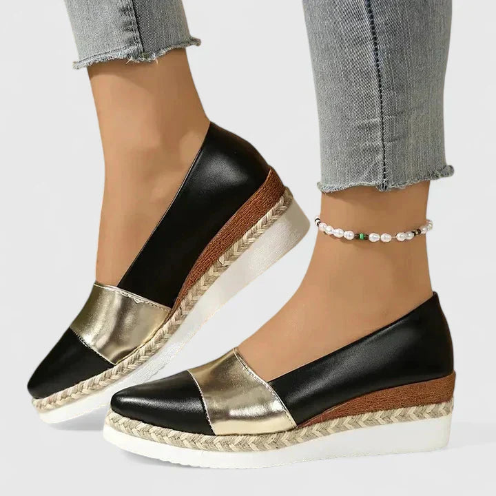 Alpargatas Mujer Plataforma Material Metálico