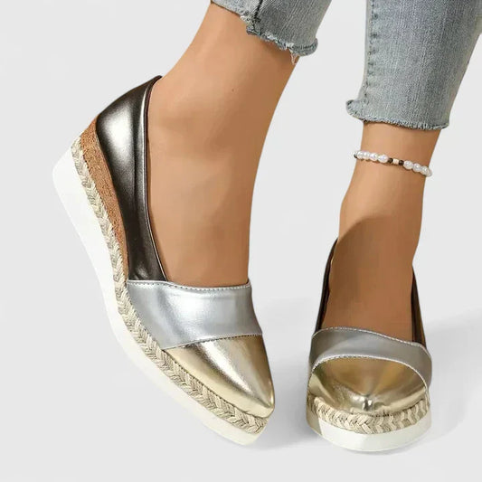 Alpargatas Mujer Plataforma Material Metálico - Mavetta