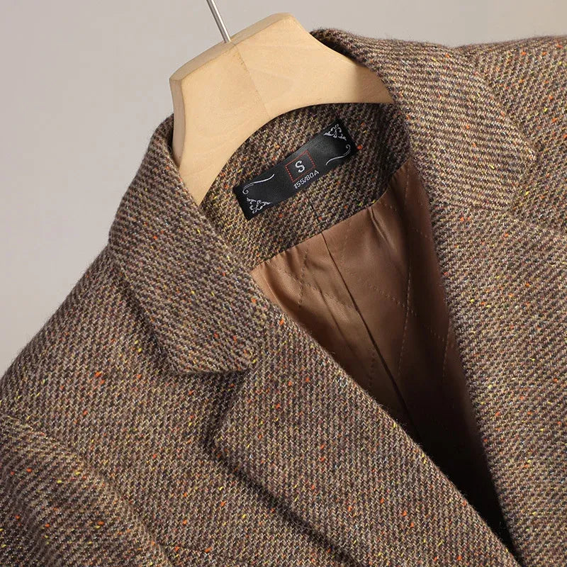 Blazer Mujer de Tweed Corte Clásico