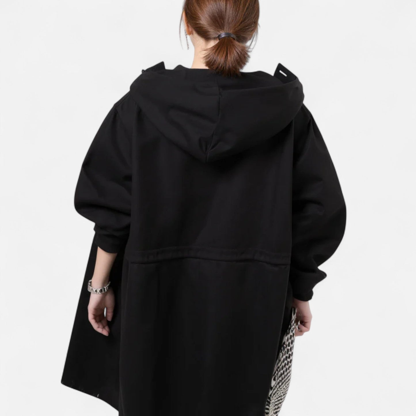 Gabardina Mujer Impermeable con Capucha Corte Atemporal