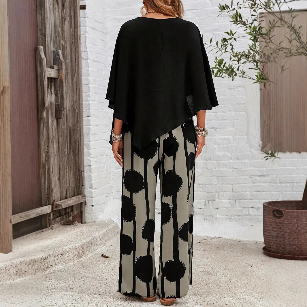 Conjunto Mujer Dos Piezas y Pantalón Fluido Moderno