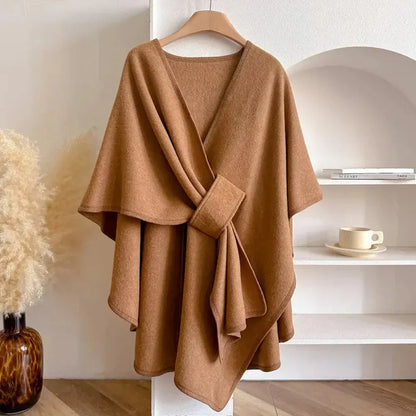 Poncho Bufanda Mujer de Punto Elegante Suave