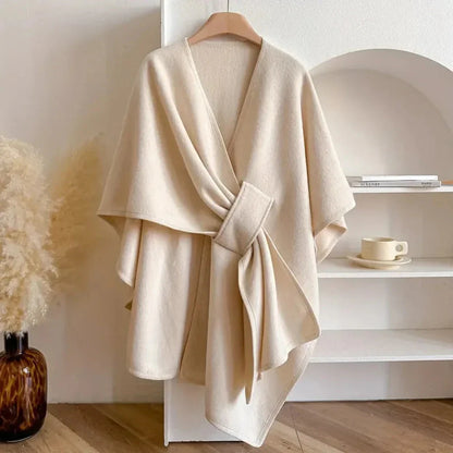Poncho Bufanda Mujer de Punto Elegante Suave
