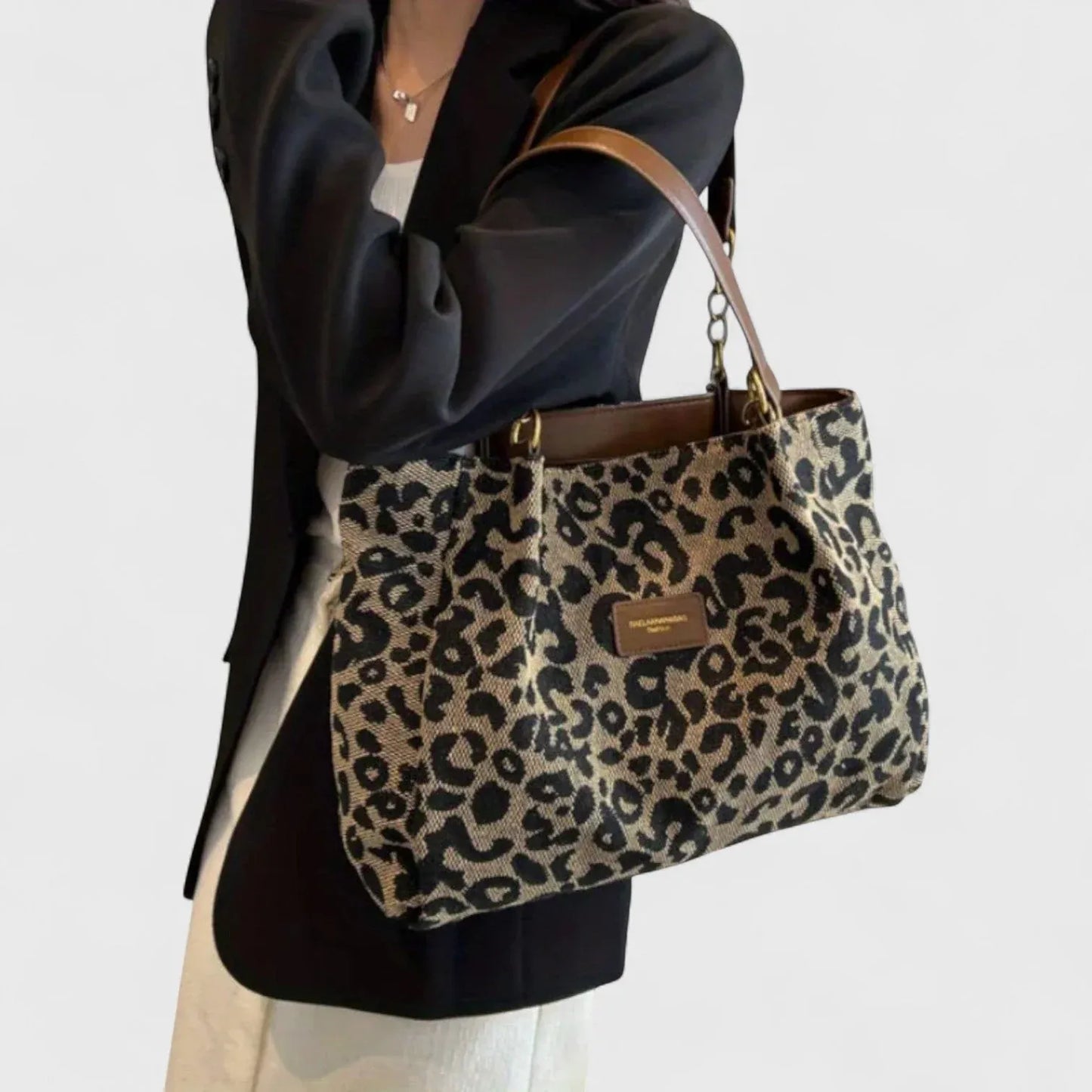 Bolso Mujer de Material Estampado Animal Ajuste Elegante