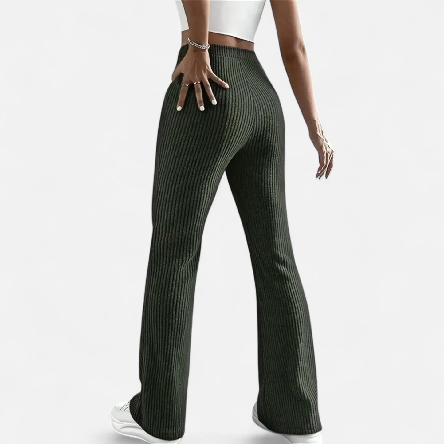 Pantalón Mujer Elegante Cintura Alta Ajustado