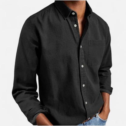 Camisa Hombre Denim Algodón Corte Clásico