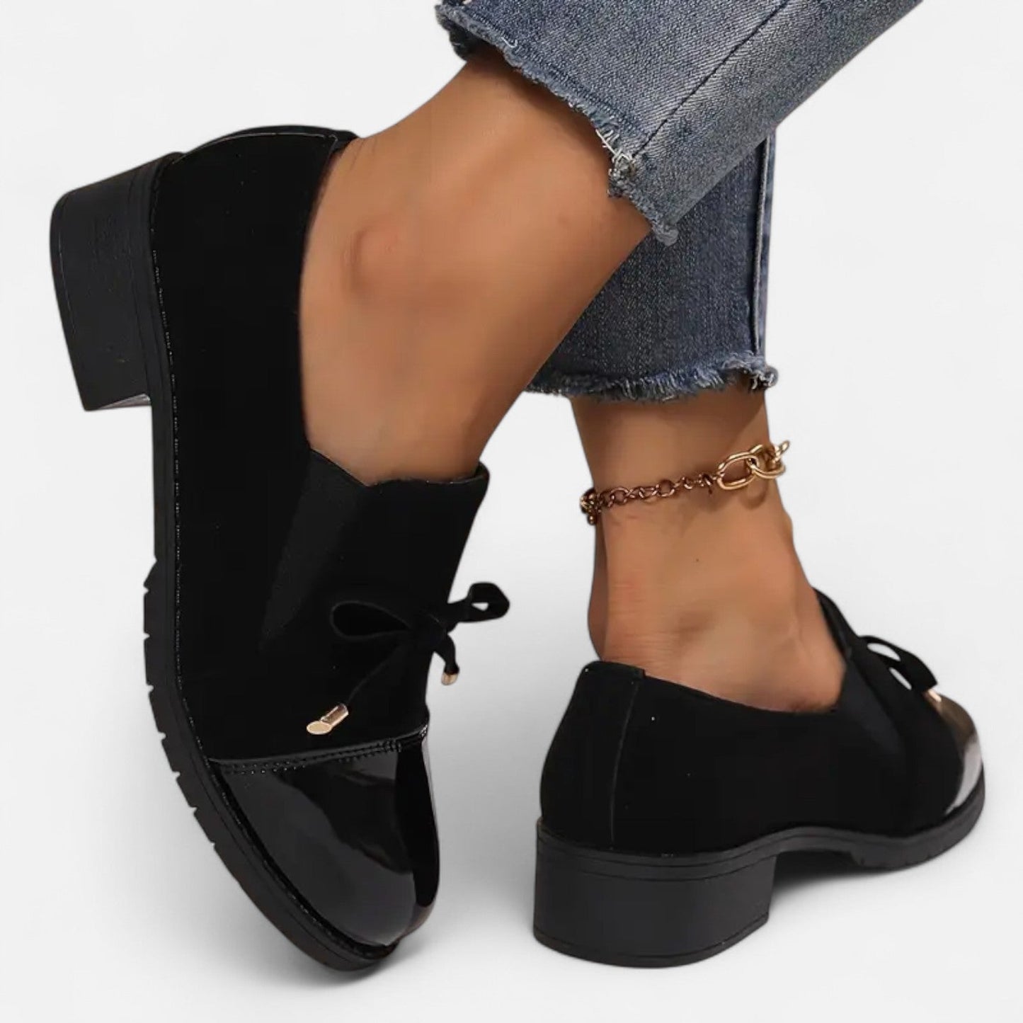 Mocasines Mujer Estilo Retro Detalle Lazo