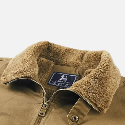Chaqueta Hombre Invierno Algodón y Lana Ajuste Clásico