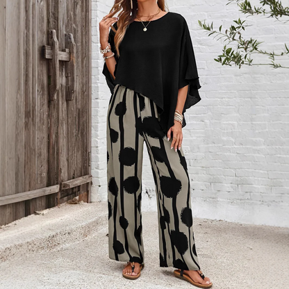 Conjunto Mujer Dos Piezas y Pantalón Fluido Moderno