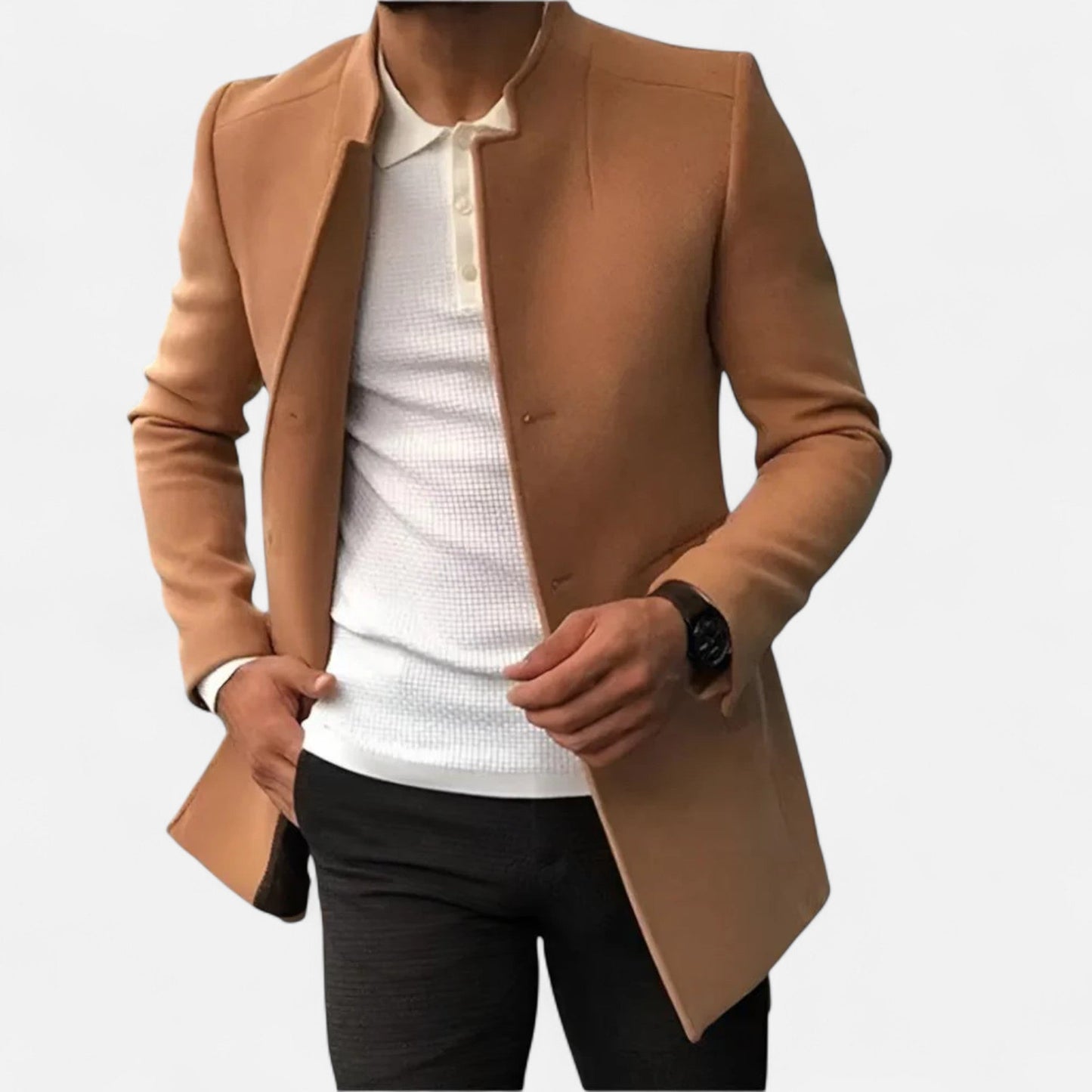 Abrigo Hombre de Lana Corte Clásico Elegante