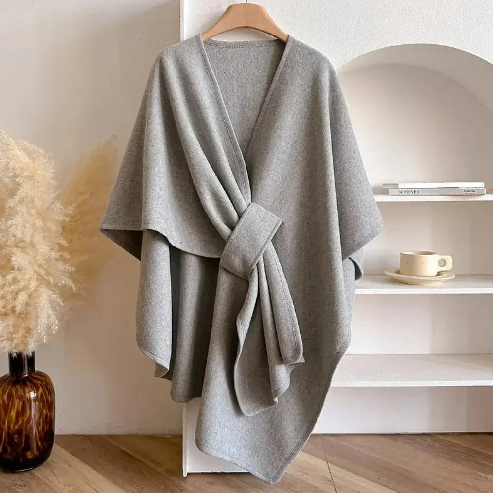 Poncho Bufanda Mujer de Punto Elegante Suave