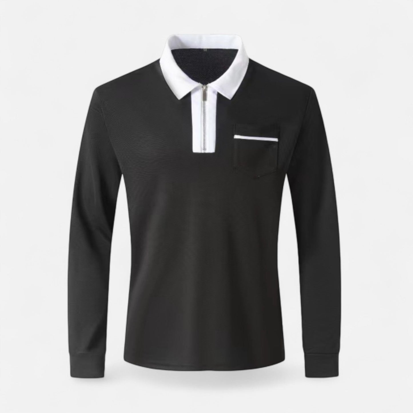 Polo Hombre Algodón Cuello Solapa Cremallera Casual - Mavetta