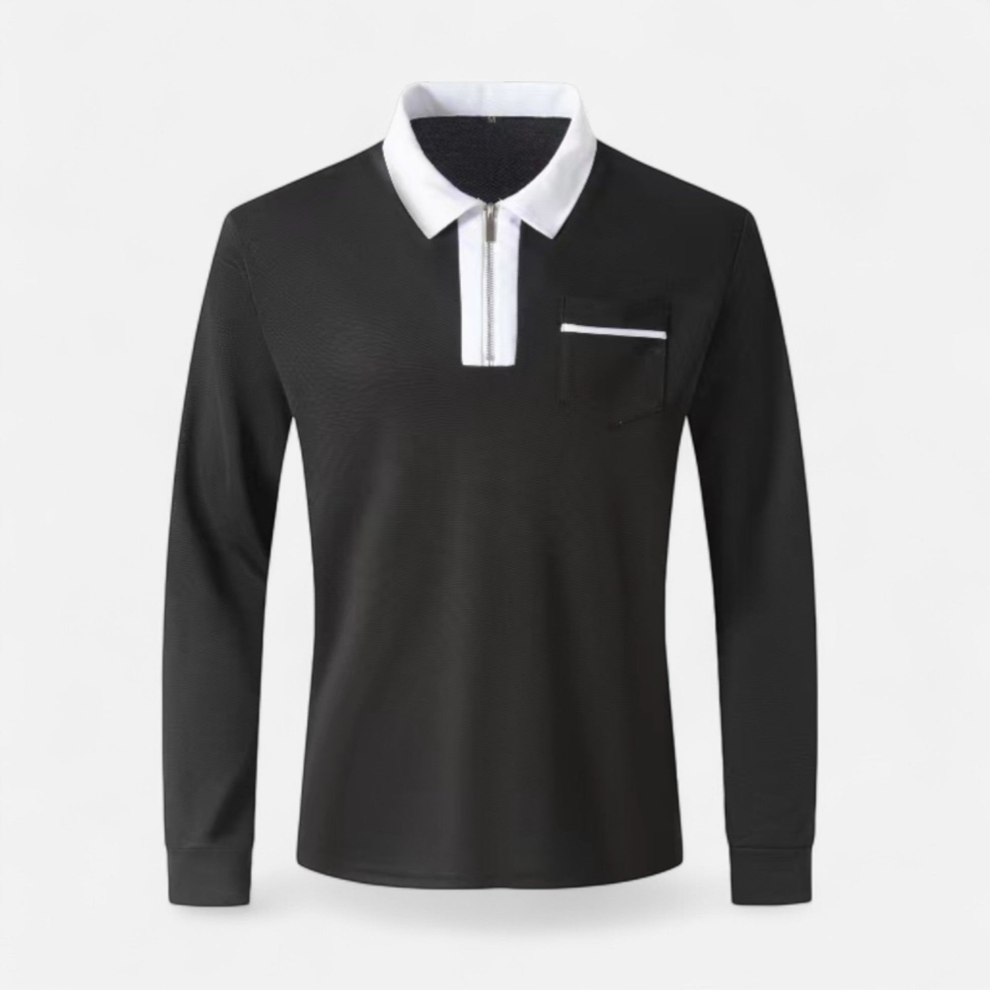Polo Hombre Algodón Cuello Solapa Cremallera Casual - Mavetta