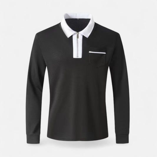 Polo Hombre Algodón Cuello Solapa Cremallera Casual - Mavetta