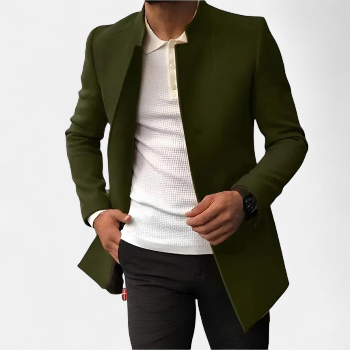 Abrigo Hombre de Lana Corte Clásico Elegante