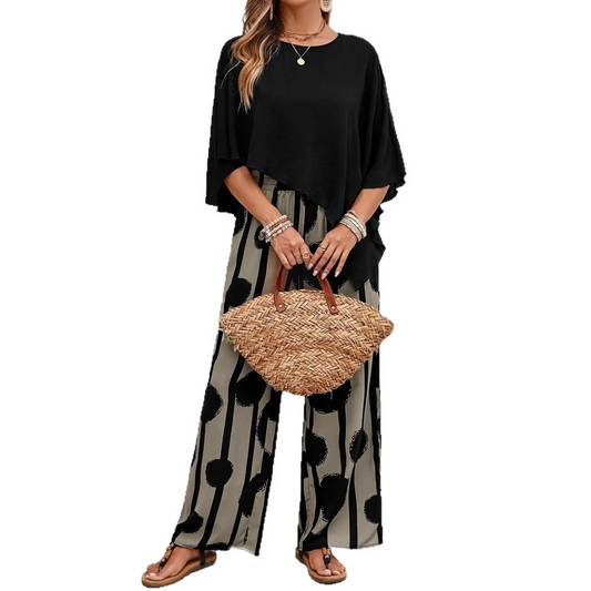 Conjunto Mujer Dos Piezas y Pantalón Fluido Moderno - Mavetta
