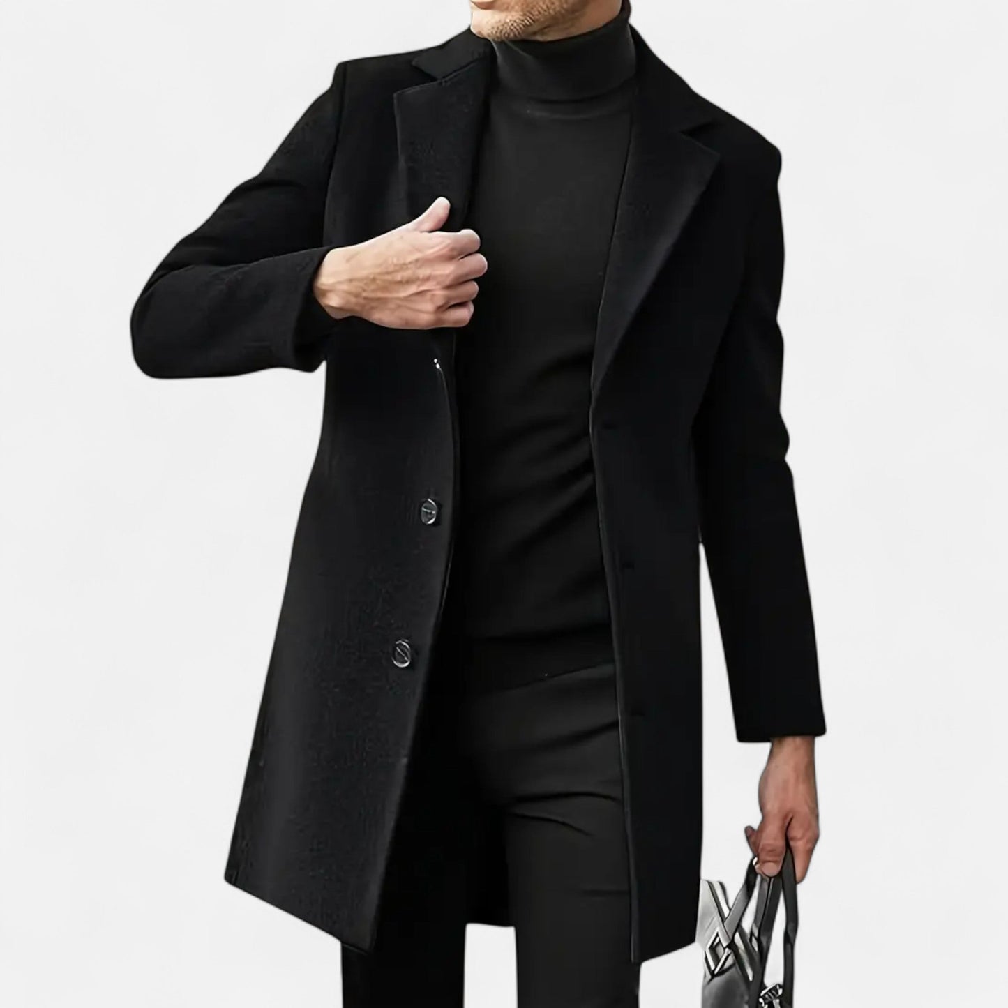 Abrigo Hombre Lana Estilo Business Casual