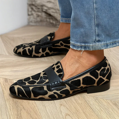 Mocasines Mujer con Estampado Animal Ajuste Clásico
