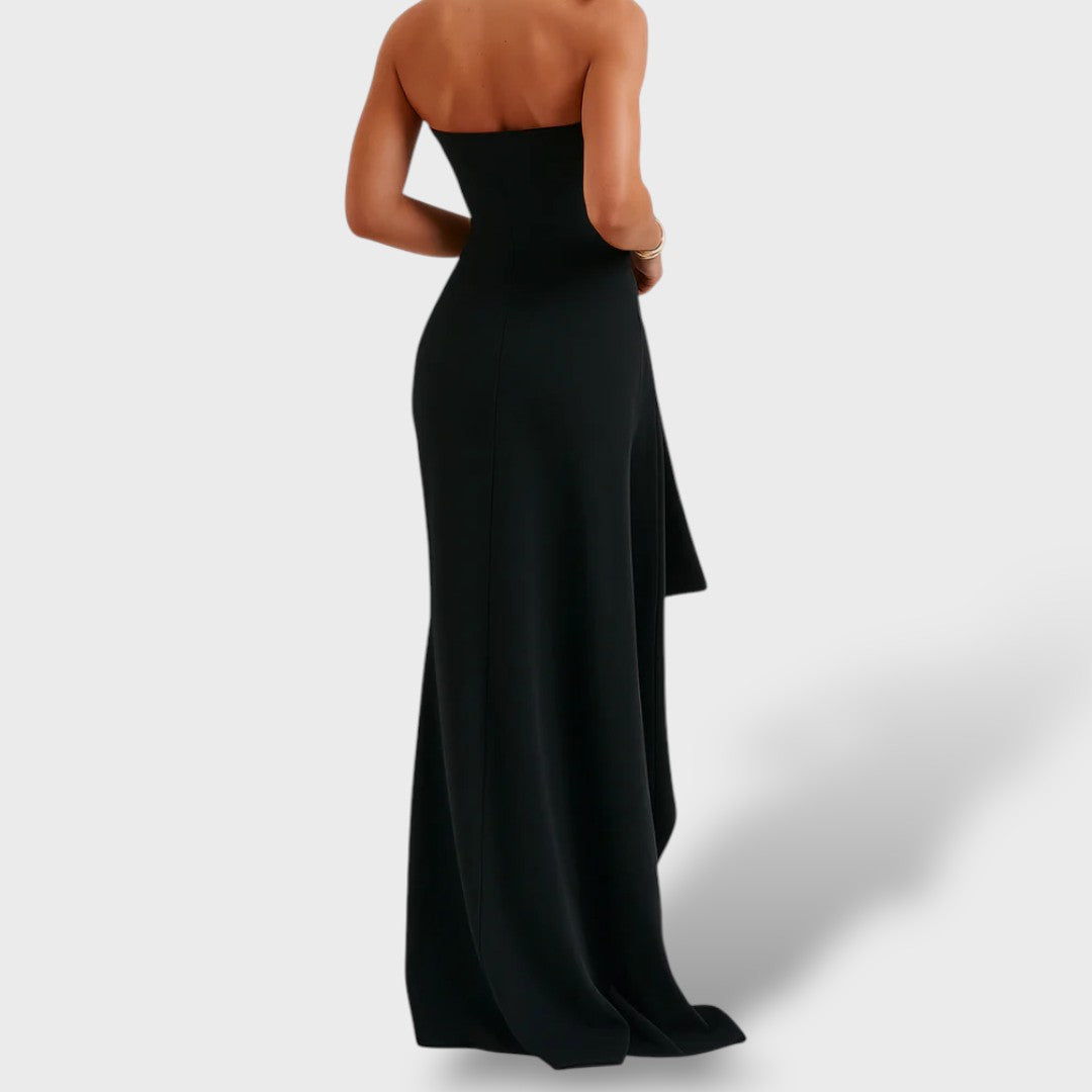 Vestido Largo Mujer Sin Hombros Ajuste Elegante