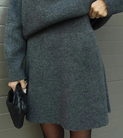 Conjunto Mujer de Punto Oversize Minifalda