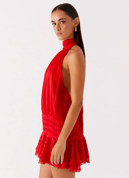 Vestido mini mujer Casual Escote halter