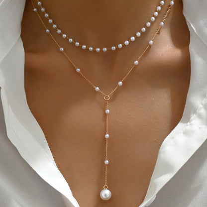 Collar Mujer de Perlas en Capas