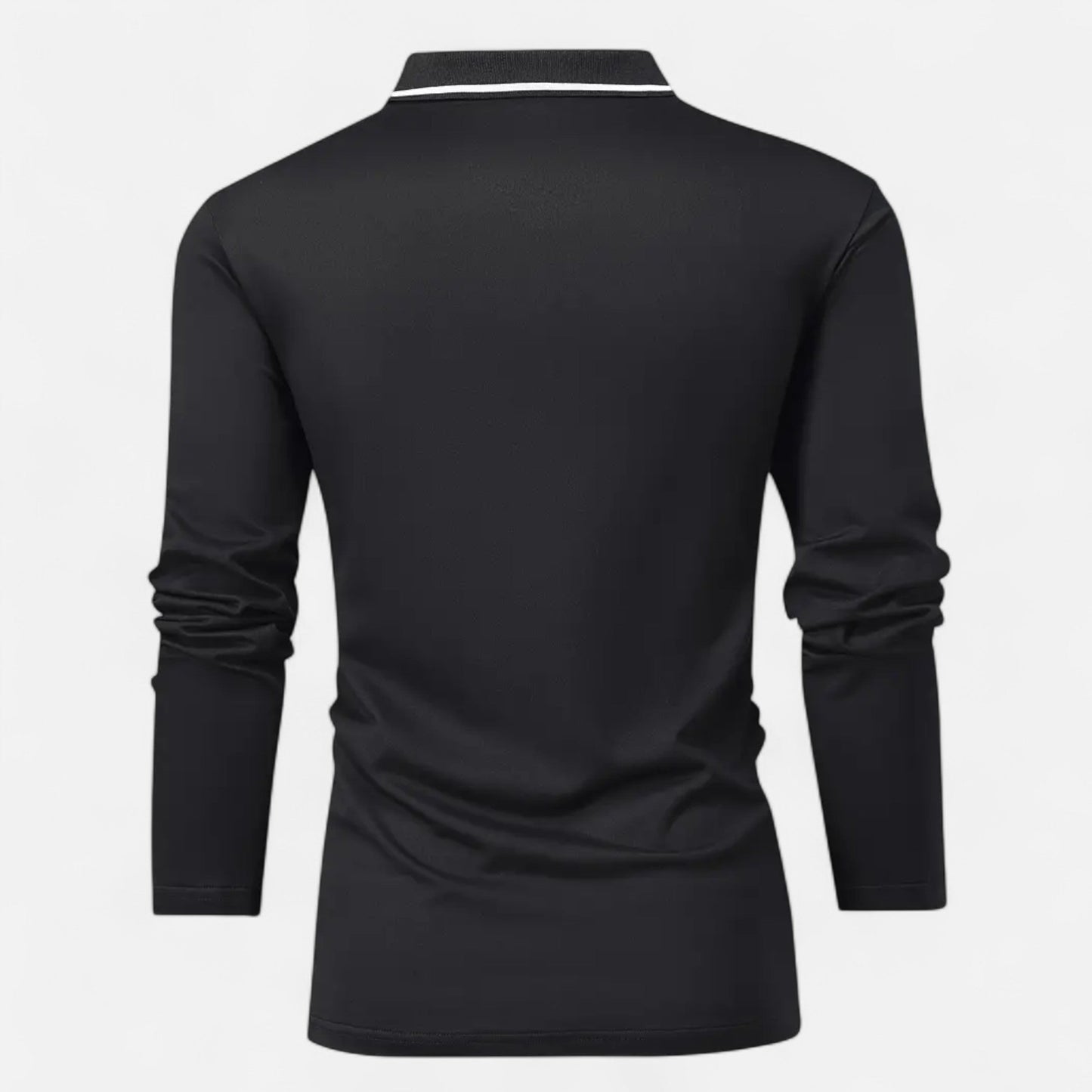 Polo Hombre Algodón Manga Larga Estilo Rugby