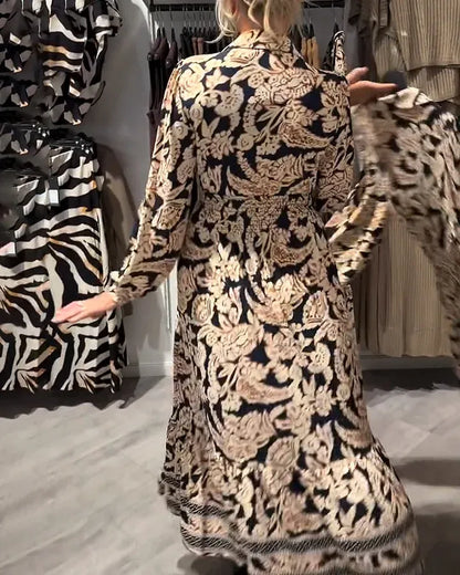 Vestido camisero mujer de tela ligera estilo vintage
