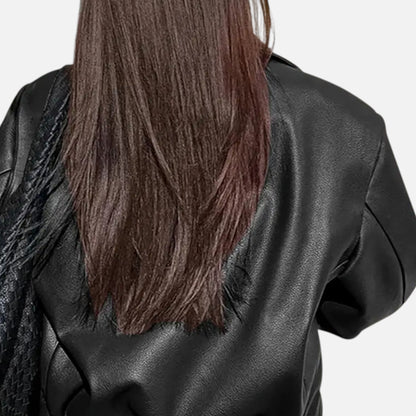 Chaqueta Motera Mujer de Polipiel Ajuste Slim