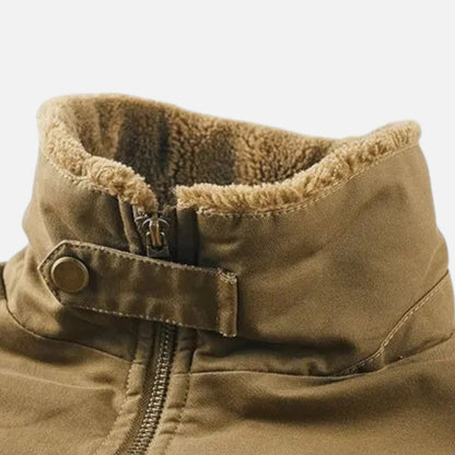 Chaqueta Hombre Invierno Algodón y Lana Ajuste Clásico
