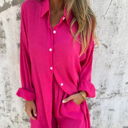 Conjunto Casual Mujer de Tejido Suave Corte Relajado