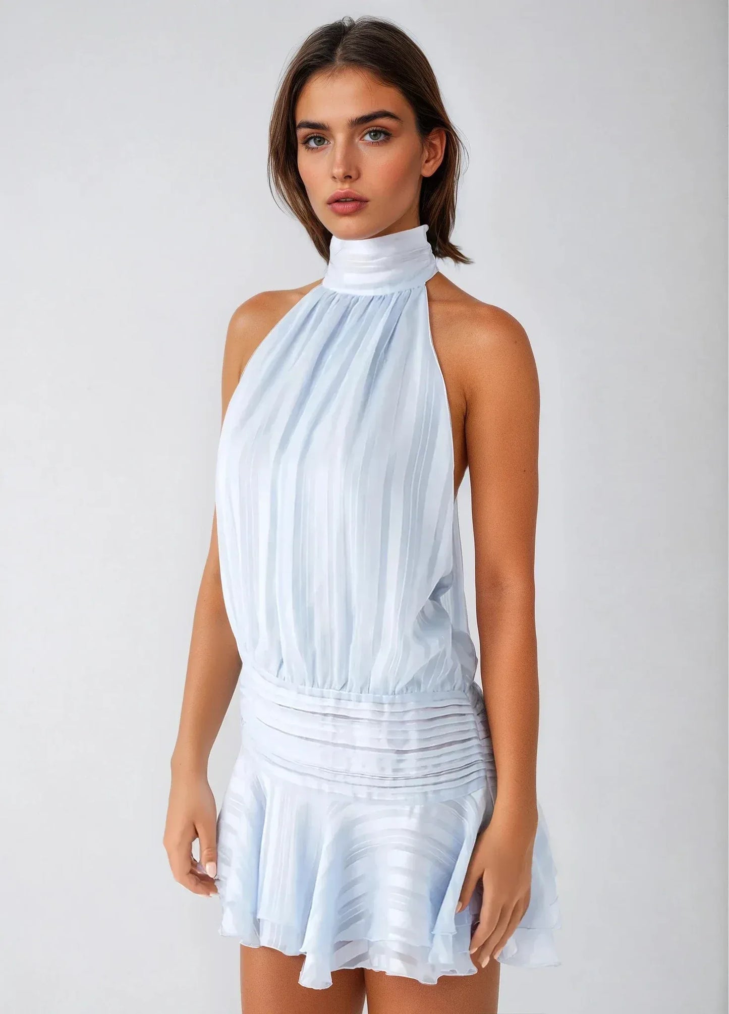 Vestido mini mujer Casual Escote halter
