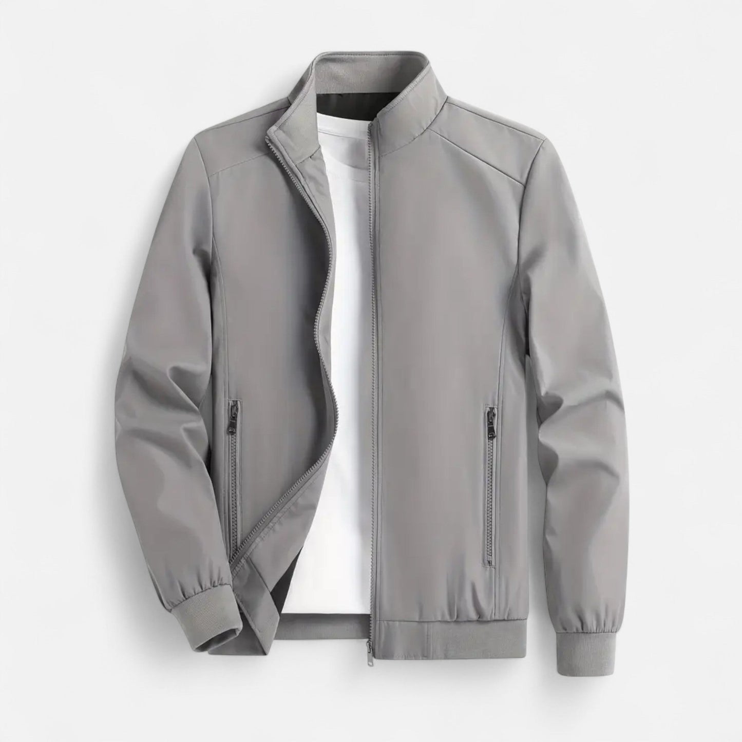 Chaqueta Ligera Hombre con Cremallera y Cuello Alto