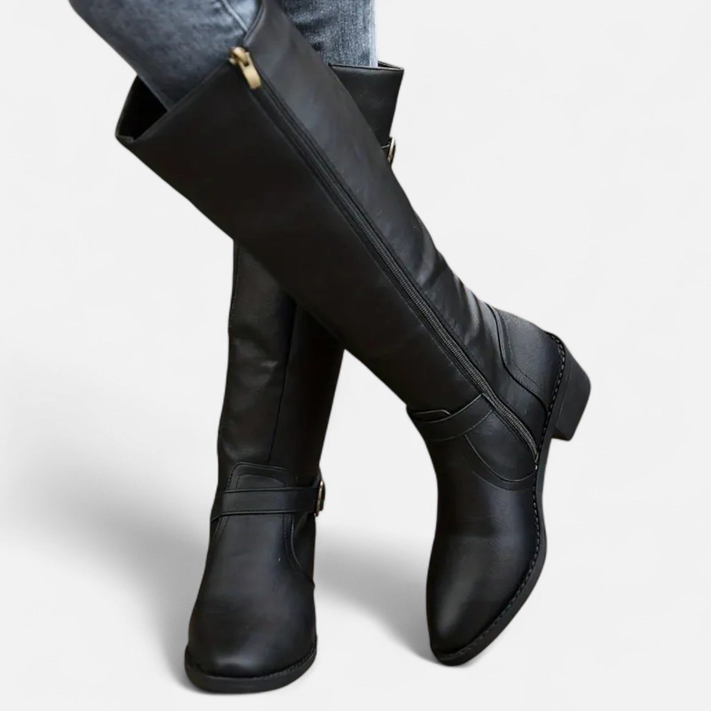 Botas Altas Mujer Tacón Medio Elegantes