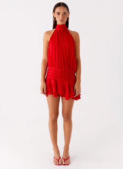 Vestido mini mujer Casual Escote halter