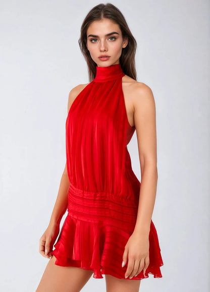 Vestido mini mujer Casual Escote halter
