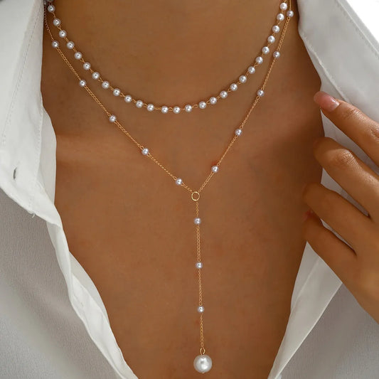 Collar Mujer de Perlas en Capas - Mavetta