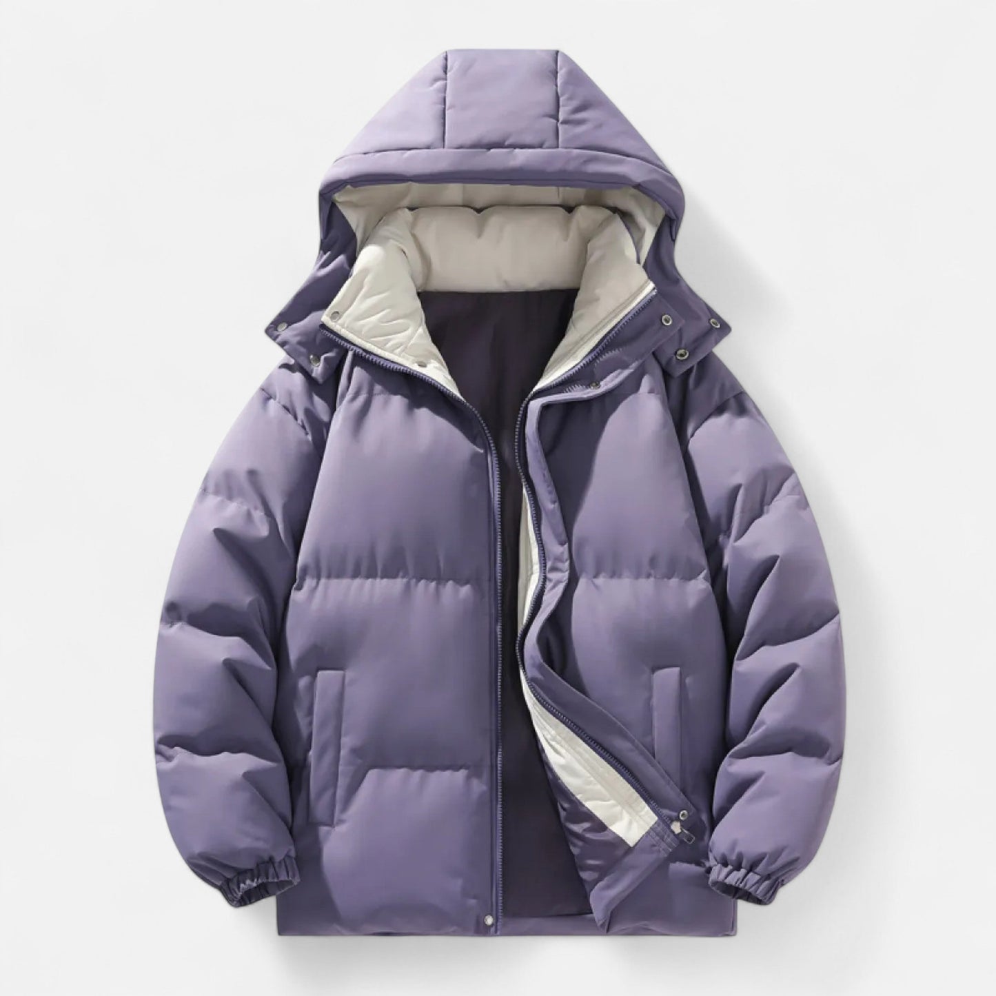 Chaqueta Acolchada Hombre con Capucha Desmontable Invierno